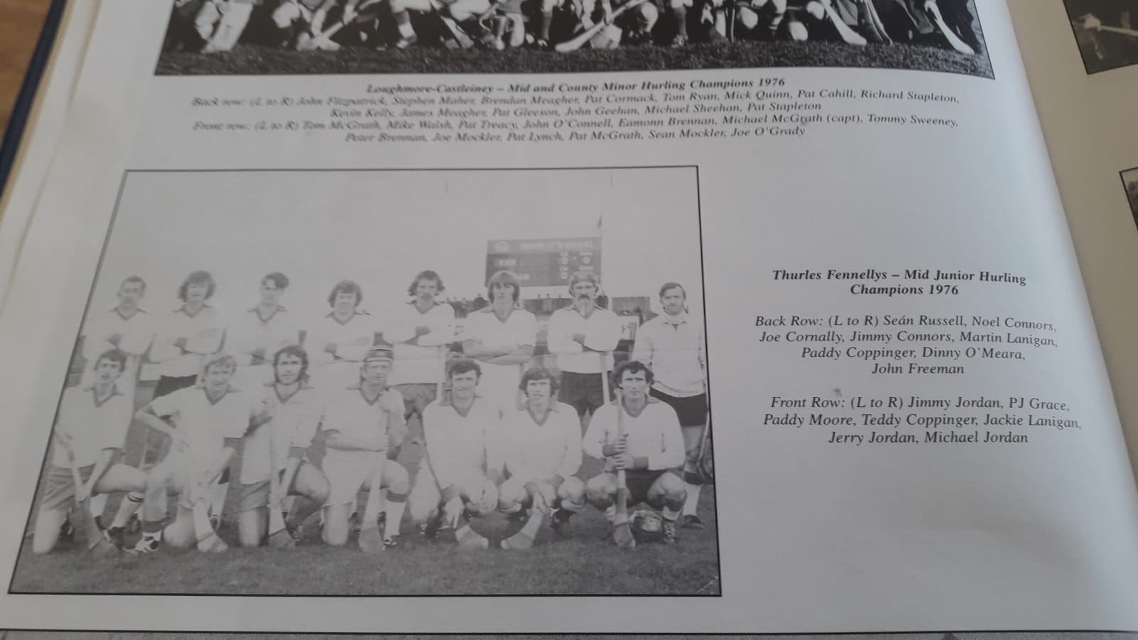 Thurles Fennellys Mid Junior Hurling Champions 1976